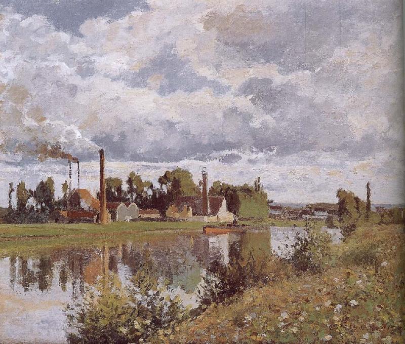 Camille Pissarro Metaponto Schwarz Schwarz suburbs River Germany oil painting art